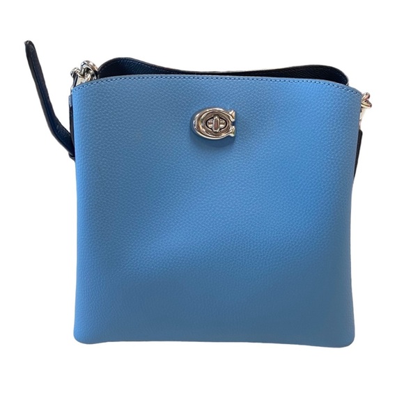 NWOT Coach Willow Bucket Bag Crossbody Purse in Colorblock Pool Blue - Picture 3 of 16